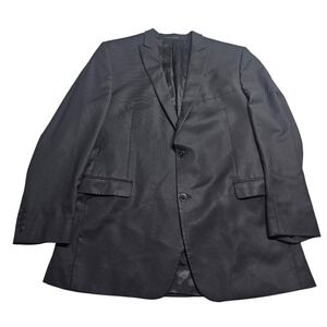 Calvin Klein Mens Blazer Jacket‎ Charcoal Black Micro Pinstripe Two Button 45R